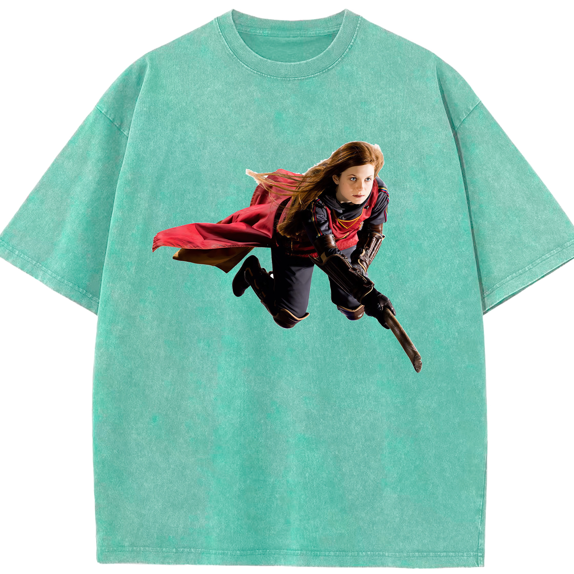 （画像用） Harry Potter ハリー・ポッターシリーズ 綿100% ヴィンテージ風 半袖Tシャツ（フロントプリント）